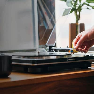 Audio-Technica AT-LP70X-BG Fully Automatic Belt-Drive Turntable w/ Record Care Bundle image 8