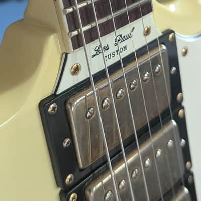 Epiphone G-400 Les Paul (SG) Custom 1999 - Antique Ivory White image 5