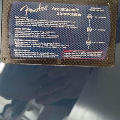 Fender Acoustasonic Deluxe series 2002 - Blue metal image 3