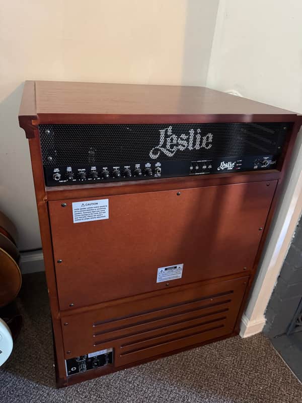 Leslie Model 3300 300-watt 15-inch Combo with 2-Speed Rotary Horn - Red Walnut 2023 - Red Walnut image 1