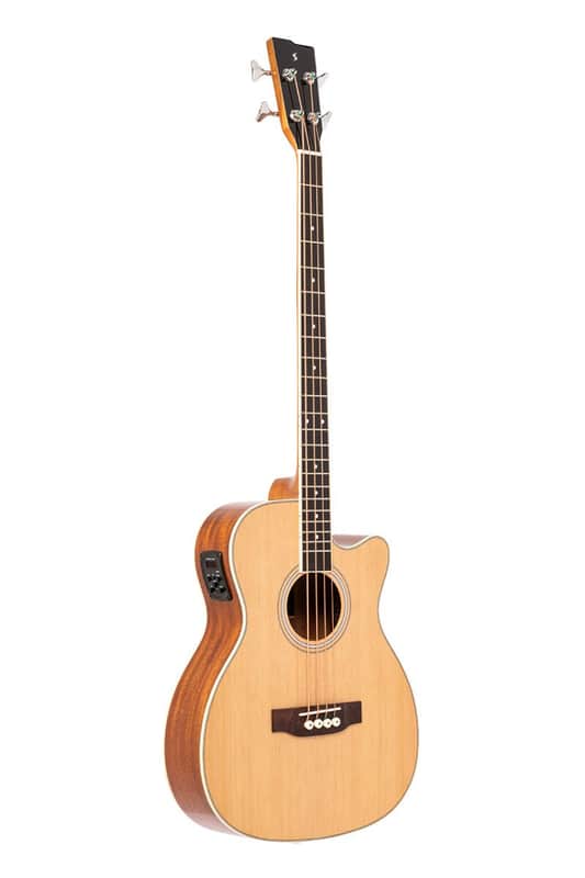 Stagg Jumbo Cutaway Acoustic-Electric Bass Spruce Top Natural – SA40BASS-ACE-N image 1