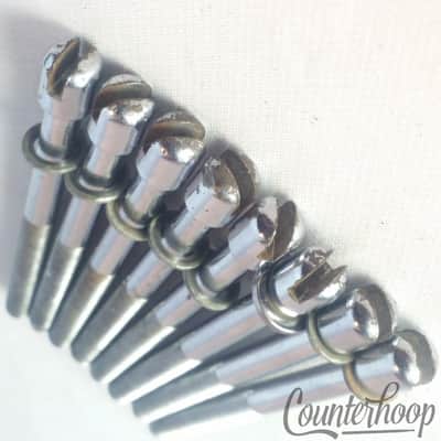 Ajax 8x 2 9/16" Slotted Tension T-Rods Tensioner Snare/Tom Drum Vintage 60s UK image 2