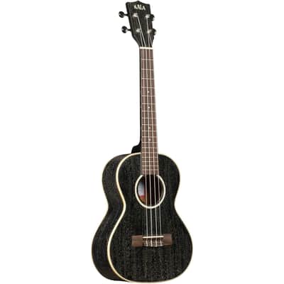 Kala KA-SDH-T All Solid Salt & Pepper Doghair Mahogany Tenor Ukulele image 2