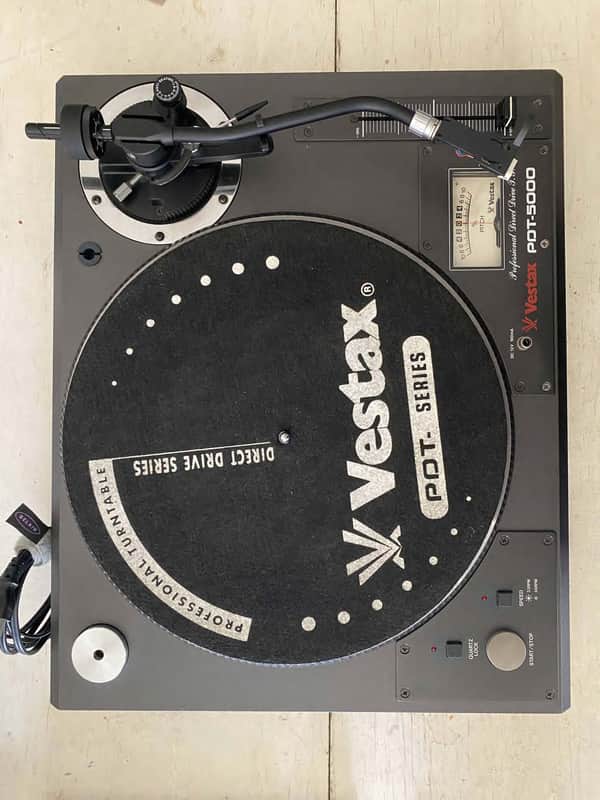 Vestax PDT-5000 Black Professional DJ turntable made in Japan | Reverb