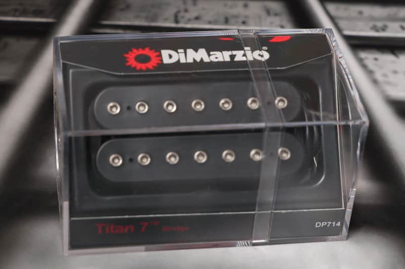 DiMarzio DP714BK Titan 7 String Bridge Humbucker - Black / Nickel Pole Pieces image 1