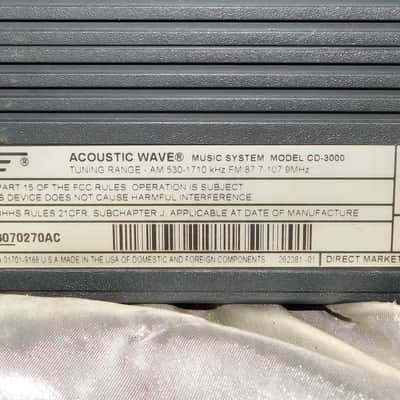 Bose CD-3000 acoustic wave music system with remote and bluetooth adapter image 4