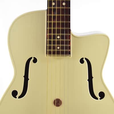 Vintage 1950s Maccaferri G30 Decorated Archtop Plastic Guitar w Original Box + Goodies image 4