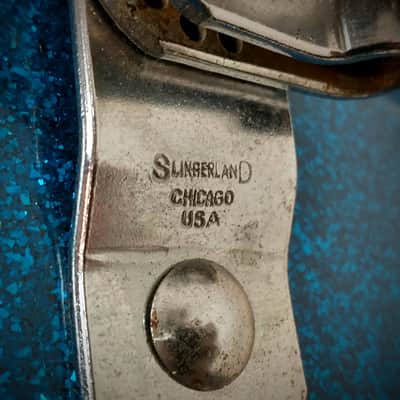 Slingerland 22/13/16/5.5x14" Radio King Drum Set - 1950's Blue Sparkle image 10