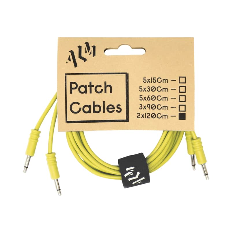 ALM Busy Circuits ALM-PC001x120 Eurorack Patch Cables (2 x 120cm) - Yellow image 1
