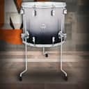 PDP Concept Maple 14x16 Floor Tom - Silver to Black Fade Lacquer w/ Chrome Hardware (PDCM1416TTSB)