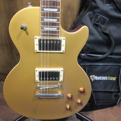 Epiphone Les Paul Standard Gold Top Electric Guitar With Padded Musicians Friend Gig Bag image 1