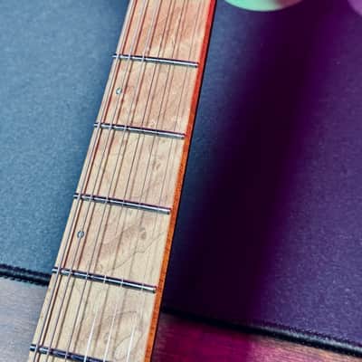 NK Guitars Headless Super Strat (HSS) - Green / Blue / Black - Sandblasted Ash image 6