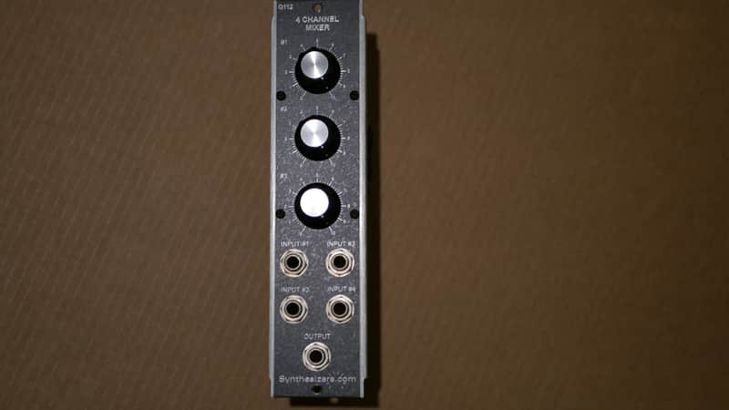 Synthesizers.com Q112 4-Channel Mixer Module 2010s - Black image 1