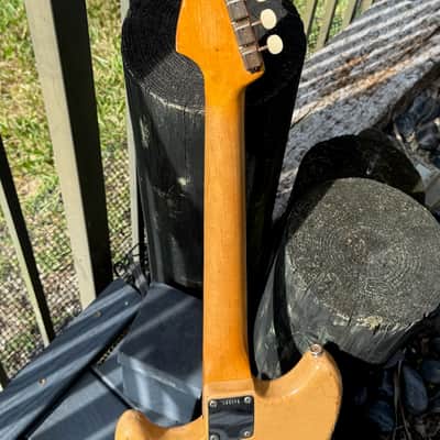 Fender Musicmaster 1964 - really cool vibey Desert Sand like a mini Strat w/a fat neck ! image 10