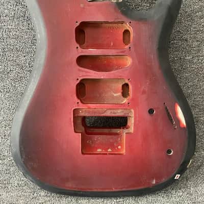 HSH Basswood Guitar Body in Red Burst image 2