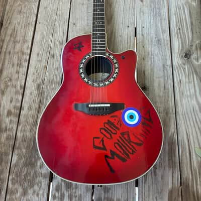 RESD Ovation Legend - Red Cherry USA Made Acoustic Electric Guitar Bowl back image 6