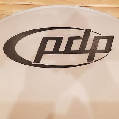 PDP 18" Logo Coated Bass Drum Head in White image 2