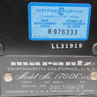 MARANTZ 170DC AMPLIFIER STEREO SERVICED FULLY RECAPPED WITH LED's image 12