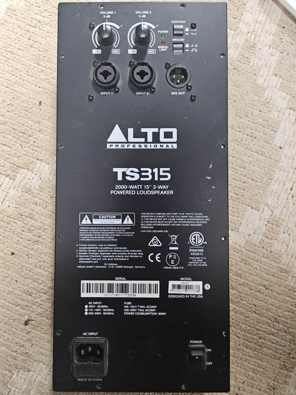 Alto Professional TS315 Amplifier Assembly image 1