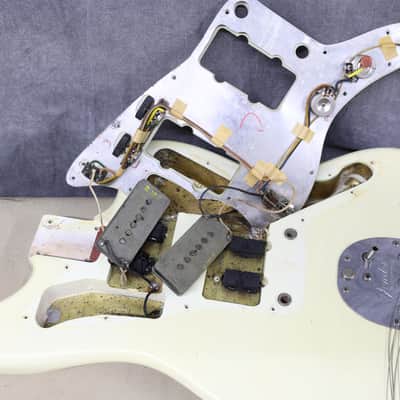 1964 Fender Jazzmaster - Olympic White with Matching Headstock - OHSC image 18