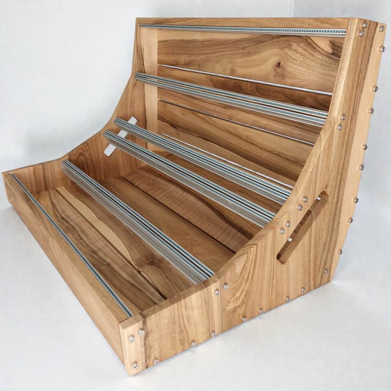 13U / 126hp Eurorack case VITA-slim • Rails + Threaded strips / Walnut / Unpowered image 1