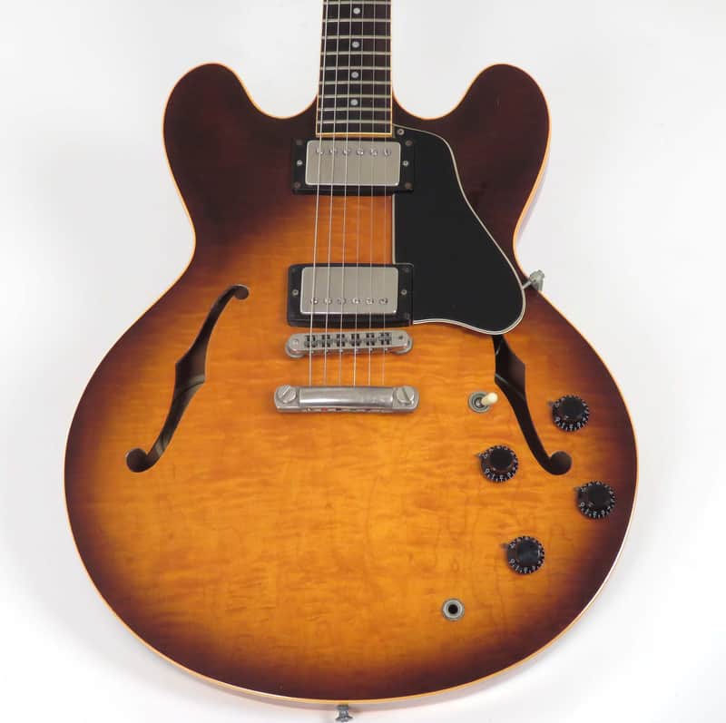 Gibson ES-335 Dot Reissue 1986 Sunburst ~ Super Flame Top and Back image 1