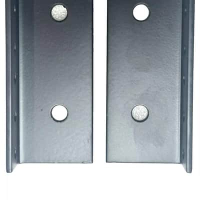 LASE 2 (One Pair) 2U / 2 SPACE Rack Rails 3.5" Lg Tapped 10/32" for Amplifier Rack image 3
