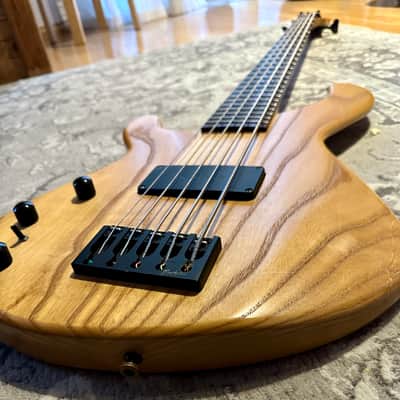 Phantom Mephisto 5 String active left handed lh Bass Open Swampash Ebony birdseye maple headstock lefty - Nature image 1