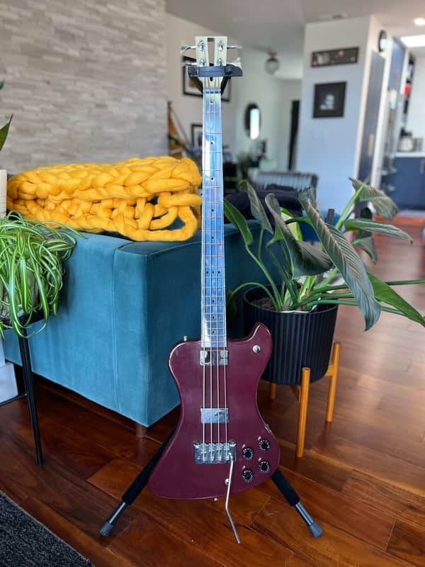 Electrical Guitar Company (EGC) RD Bass 2000's - Maroon / Polished Aluminum image 1