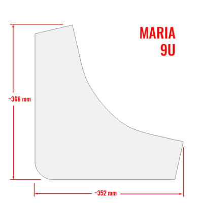 9U / 84hp Dark Oak Wood Side Panels for Eurorack Case MARIA / 9U Cheeks with rails image 14