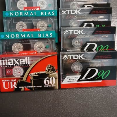 TDK/Maxell D90s and UR60s and one UR90 10 New tapes in total! D90 UR60 UR90 2000s - Black Green image 1