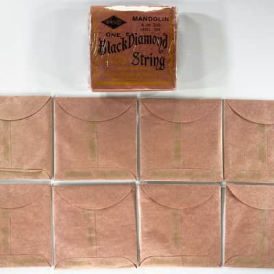 1930s BLACK DIAMOND STRINGS Vintage BOX Mandolin A Or 2nd Steel 756 National image 3