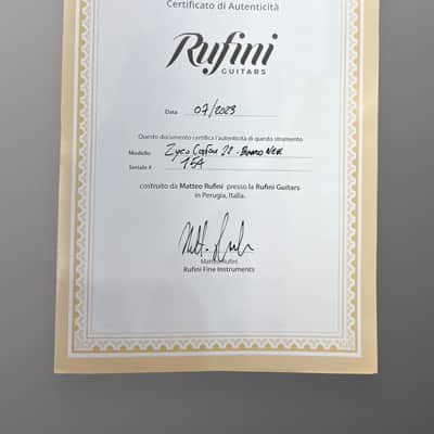 Rufini Guitars Zyco  2023 - Bianco Neve - Birdseye Maple. NEW. (Authorized Dealer) image 12