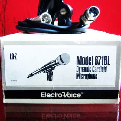 Vintage 1980's Electro-Voice 671BL Cardioid Dynamic Microphone Lo Z w accessories 664 660 image 3
