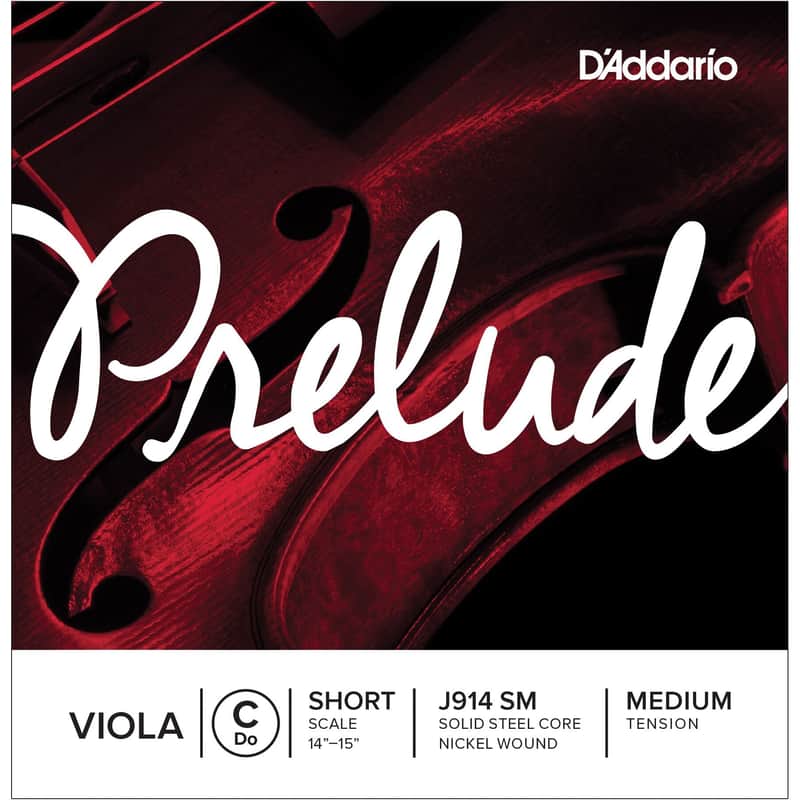 D'Addario J914 SM-B10 Prelude Short Scale Viola String - C Medium (10) image 1
