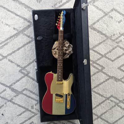 Fender Buck Owens Telecaster 2003 - Red, Silver & Blue Sparkle image 2
