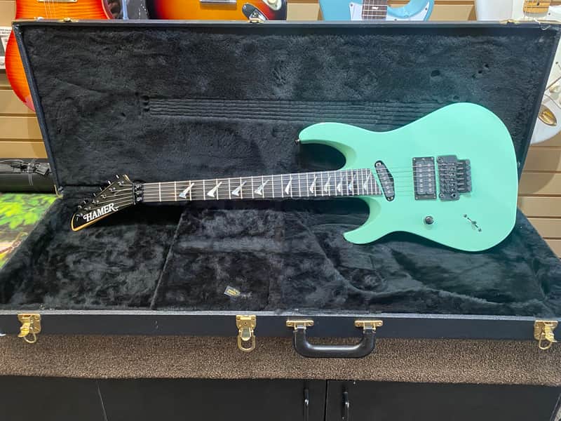 Hamer California E4TE Left Handed USA 1993 - Sea Foam Green image 1