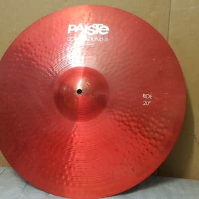 80's PAISTE 20" RIDE CYMBAL 5 COLOUR SOUND  made in  GERMANY image 1