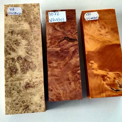 Afzelia Burl / Amboyna Burl and Maple Burl blank - Wood Lumber Blank DIY Material for Musical Instruments Tools image 8