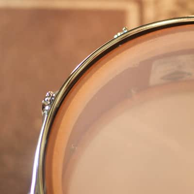 Craviotto 5x14 Custom Shop 10-Lug Mahogany Satin Oil Snare Drum image 6