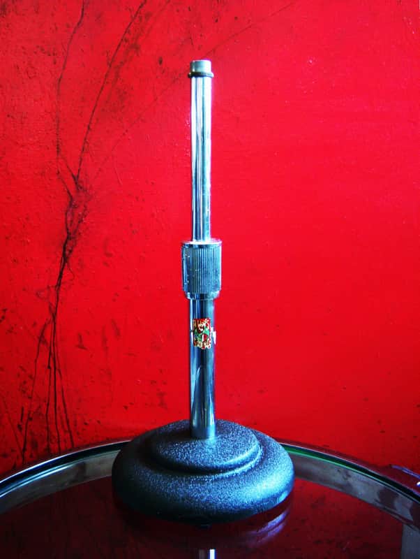 Vintage 1940's era Atlas Sound DS7 cast iron microphone desk stand Shure Electro Voice DS5 DS10 # 1 image 1