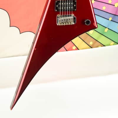 Vintage 80's Hondo H-1 Death Dagger Metallic Red Electric Guitar image 4