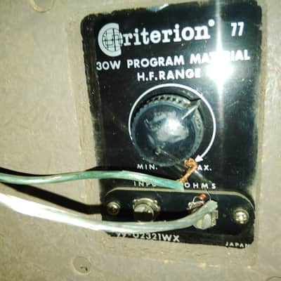 Criterion 77 Bookshelf Speakers 30 Watt 8 Ohm Vintage 60s USA 60s image 4