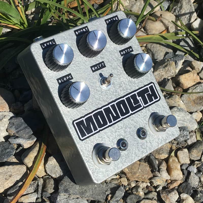 Futile Art FX Custom Shop ⛰️ Monolith Fuzz of Doom w. Boost & Tone Switch Mod Stoned-Grey Hammertone image 1