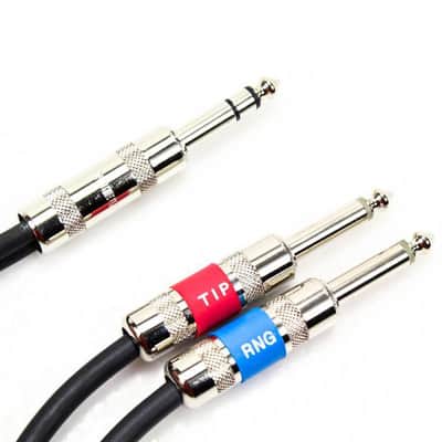 ProCo Excellines IPBQ2Q-5 1/4" TRS Male to Dual 1/4" TS Male Insert Cable, 5ft image 10