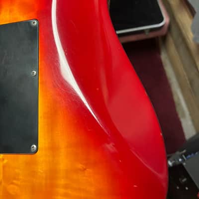 1990's Ibanez MIJ RG770FM Cherry Sunburst w/case image 17