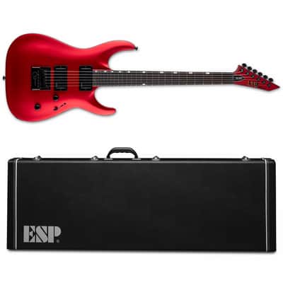 ESP LTD MH-1000 Evertune Electric Guitar Candy Apple Red Satin + ESP Case BRAND NEW image 1