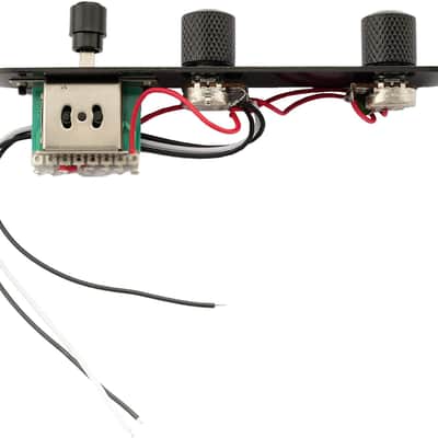 32mm Loaded Tele Control Plate Pre-Wired 3-Way Switch with Wiring Harness for Fender Telecaster Electric Guitar,Black image 4