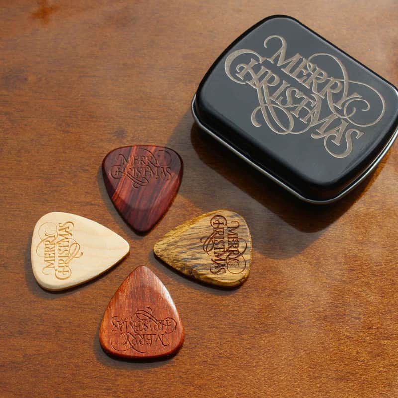 2023 Timber Tones Christmas Acoustic Tin of 4 Laser Engraved