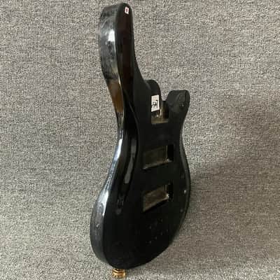 Black Solid Basswood Electric Bass DIY Project Body image 2